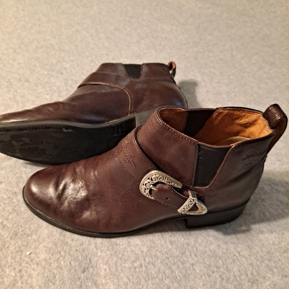 Ariat Womens Western Ankle Fashion Dress Boots Brown Buckle 12525 Size 6.5 - Picture 6 of 12